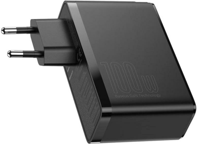 Мережевий зарядний пристрій Baseus GaN2 Pro Quick Charger 2C+2U (2xUSB-C+2xUSB-A) 100W Black (CCGAN2P-L01)