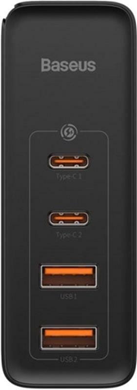 Сетевое зарядное устройство Baseus GaN2 Pro Quick Charger 2C+2U (2xUSB-C+2xUSB-A) 100W Black (CCGAN2P-L01)