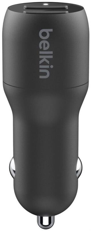 Автомобильное зарядное устройство Belkin Car Charger Dual USB 24W + Lightning 1 м Black (CCD001BT1MBK)
