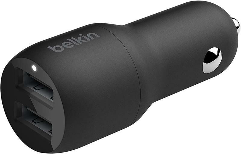 Автомобильное зарядное устройство Belkin Car Charger Dual USB 24W + Type-C 1 м Black (CCE001BT1MBK)