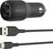 Фото - Автомобильное зарядное устройство Belkin Car Charger Dual USB 24W + Type-C 1 м Black (CCE001BT1MBK) | click.ua