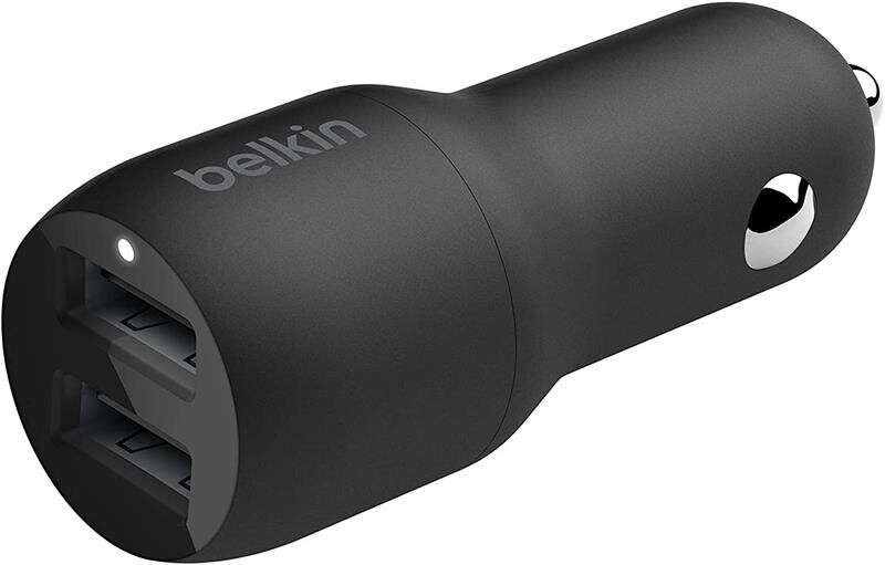 Автомобильное зарядное устройство Belkin Car Charger Dual USB 24W + Type-C 1 м Black (CCE001BT1MBK)