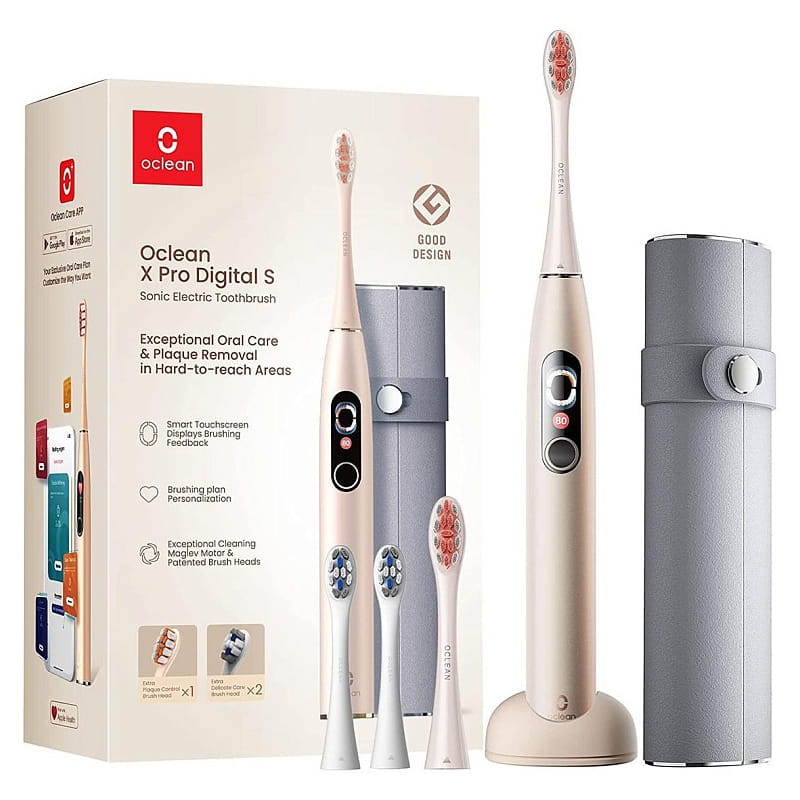 Розумна зубна електрощітка Oclean X Pro Digital Set Electric Toothbrush Champagne Gold (6970810552577)