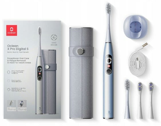 Умная зубная электрощетка Oclean X Pro Digital Set Electric Toothbrush Glamour Silver (6970810552584)