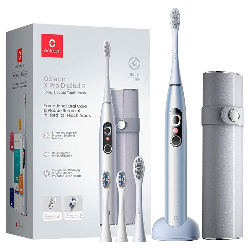 Умная зубная электрощетка Oclean X Pro Digital Set Electric Toothbrush Glamour Silver (6970810552584)