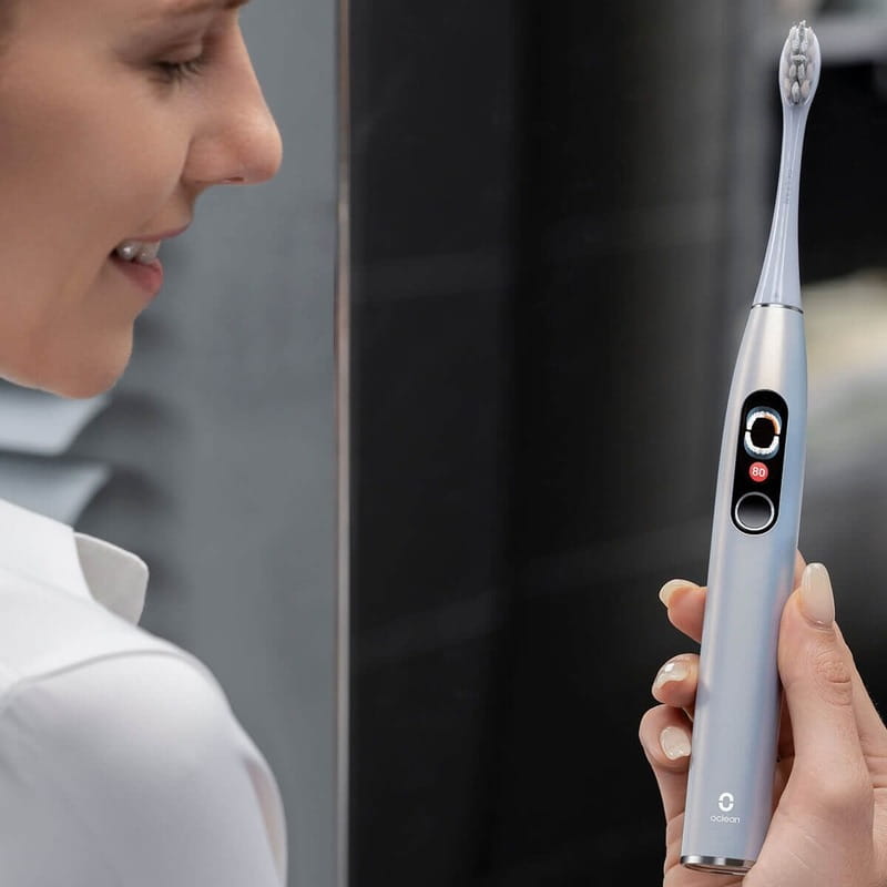 Розумна зубна електрощітка Oclean X Pro Digital Set Electric Toothbrush Glamour Silver (6970810552584)