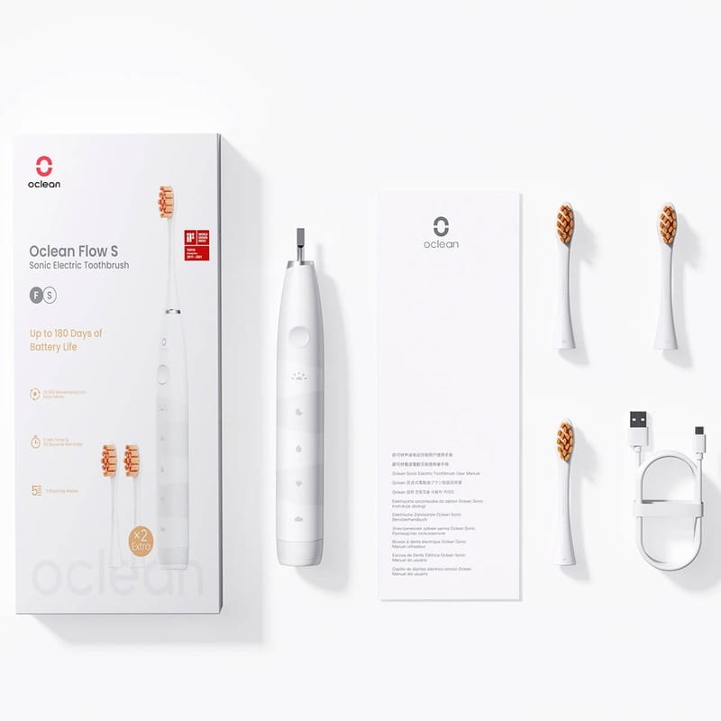 Розумна зубна електрощітка Oclean Flow S Sonic Electric Toothbrush White (6970810552959)