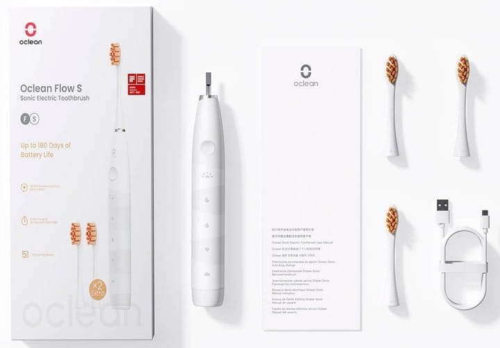 Умная зубная электрощетка Oclean Flow S Sonic Electric Toothbrush White (6970810552959)