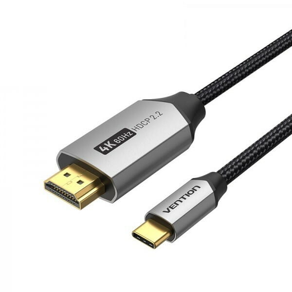 Кабель Vention USB Type-C - HDMI V 2.0, (M/M), 1 м, Grey (CRBBF)