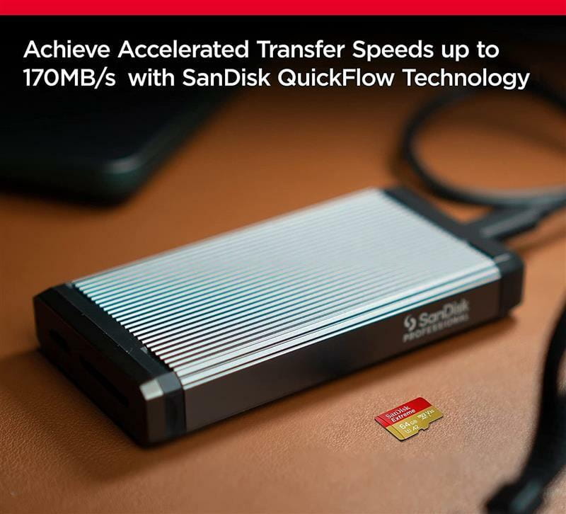 Карта памяти MicroSDXC 256GB C10 UHS-I SanDisk Extreme V30 U3 R190/W130MB/s + SD (SDSQXAV-256G-GN6MA)