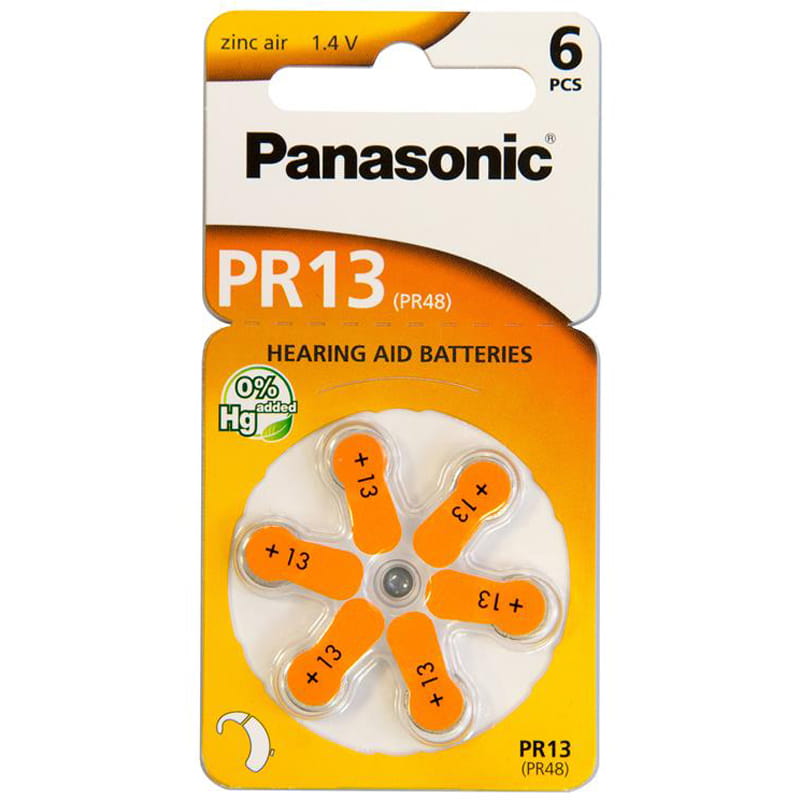 Батарейка Panasonic PR-13 BL 6 шт