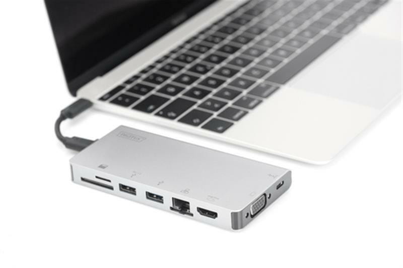 Док-станція Digitus USB-C Travel 8 Port (DA-70866)