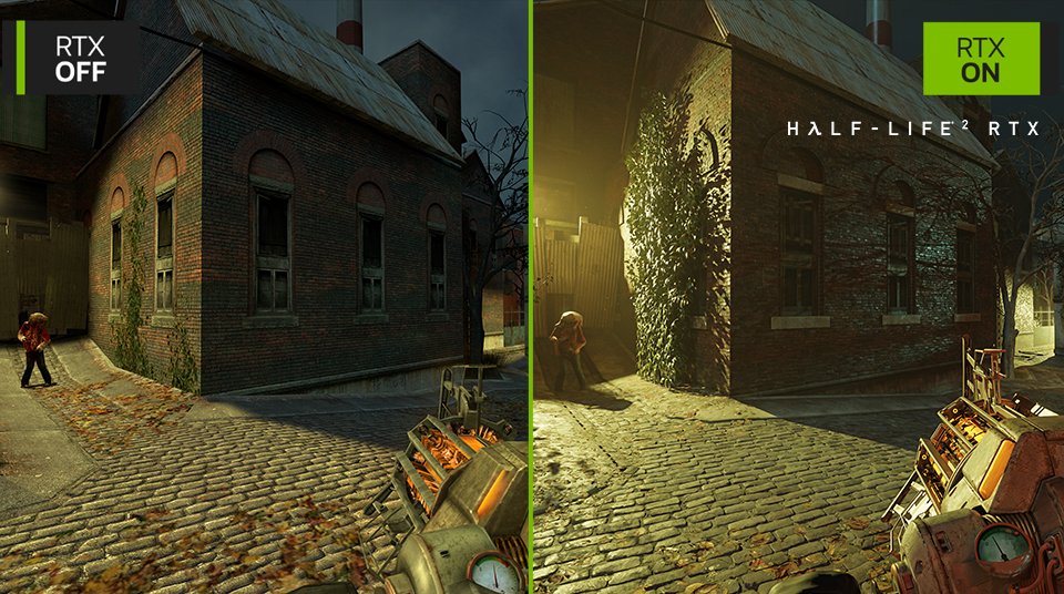 Half-Life 2 RTX Comparison OFF vs ON